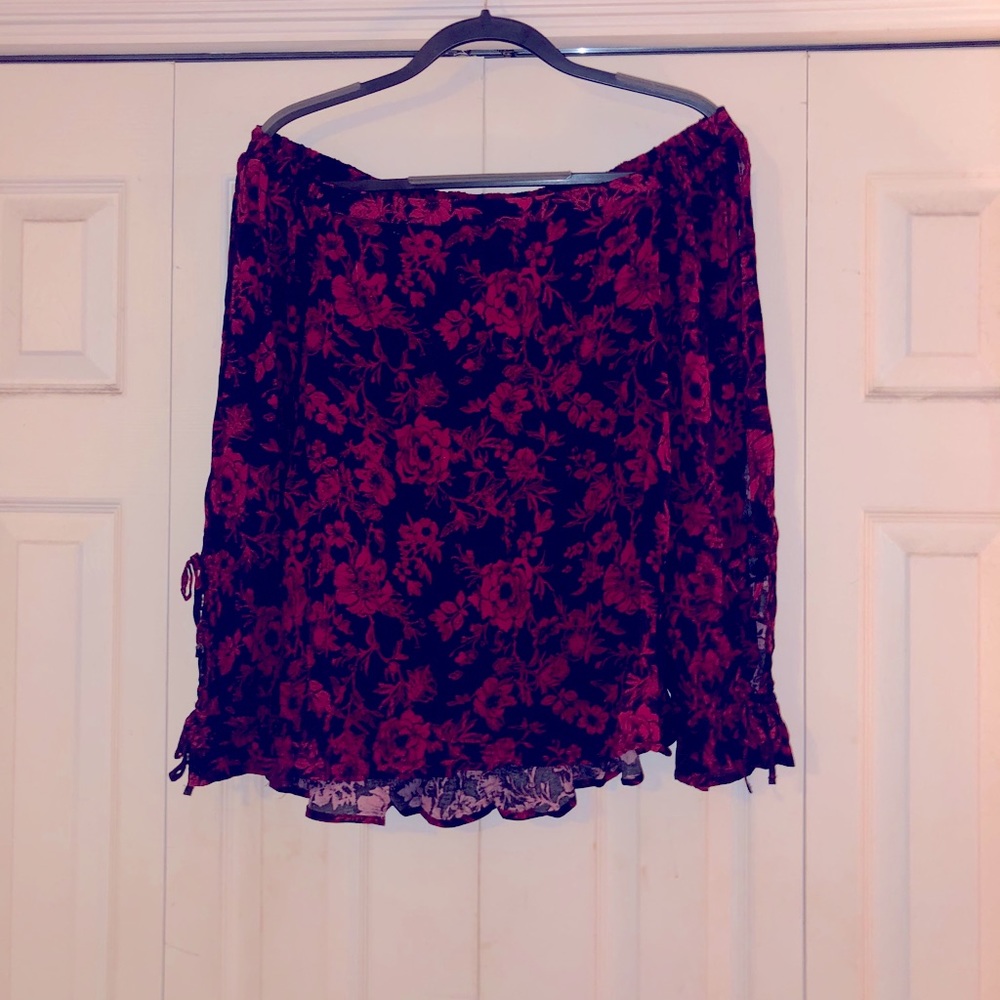 Maurice’s off-the-shoulder dressy blouse